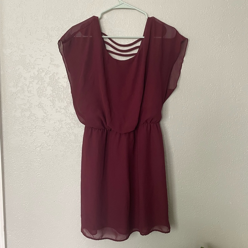 City triangles maroon dress